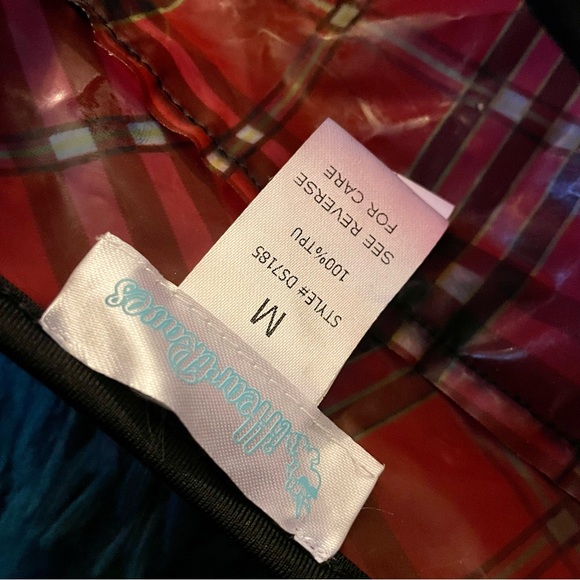 iheartraves plaid see through vinyl skirt alternative alt - Picture 2 of 4